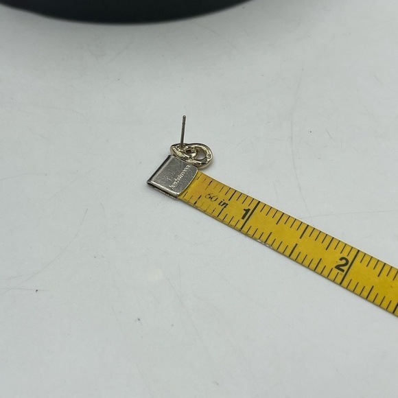 Givenchy Womens Gold Tone Crystal Small Stud Earrings New - Picture 12 of 15